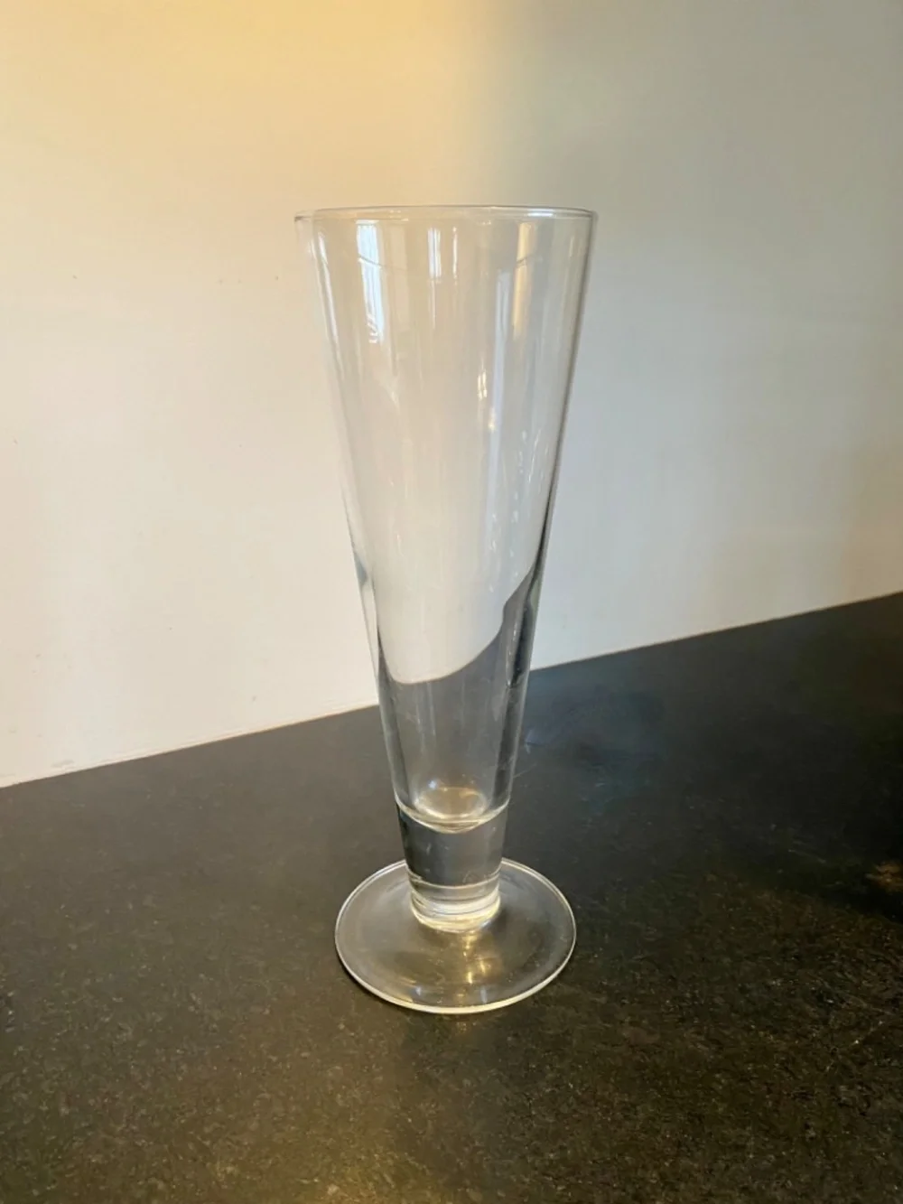 Pilsener Beer Glasses. Traditional Barware. Clear Glass.